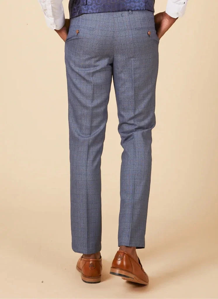 Marc Darcy - Hose George Hellblau Karo 2 Marc Darcy - Hose George Hellblau Karo – Bild 2