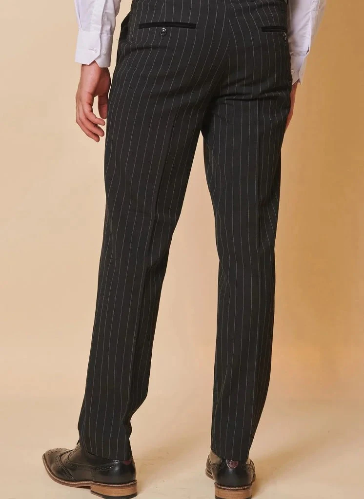 Marc Darcy - Hose Gestreifter Rocco Black 2 Marc Darcy - Hose Gestreifter Rocco Black – Bild 2