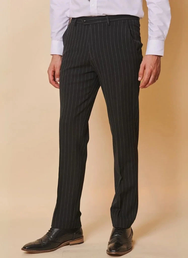 Marc Darcy - Hose Gestreifter Rocco Black 1 Marc Darcy - Hose Gestreifter Rocco Black