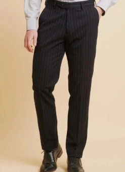 Marc Darcy - Hose Gestreifter Rocco Navy