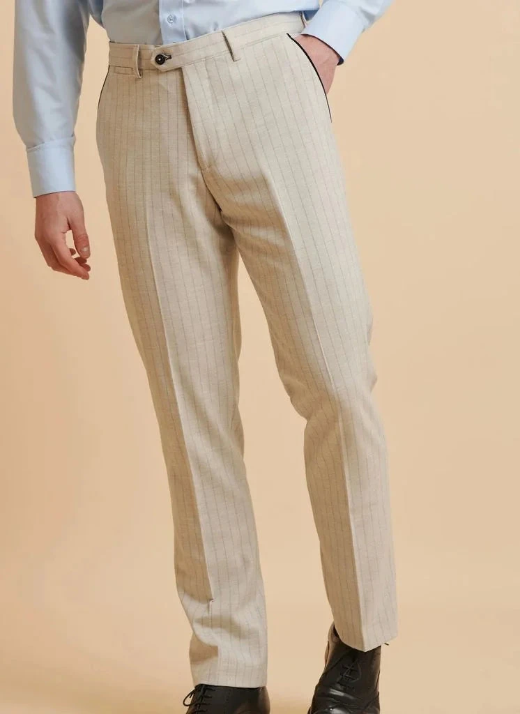 Marc Darcy - Hose Grant Stone Pinstripe 1 Marc Darcy - Hose Grant Stone Pinstripe