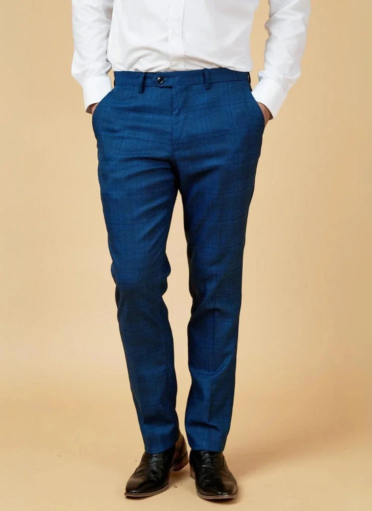 Marc Darcy - Hose Karo Jerry Blau 1 Marc Darcy - Hose Karo Jerry Blau