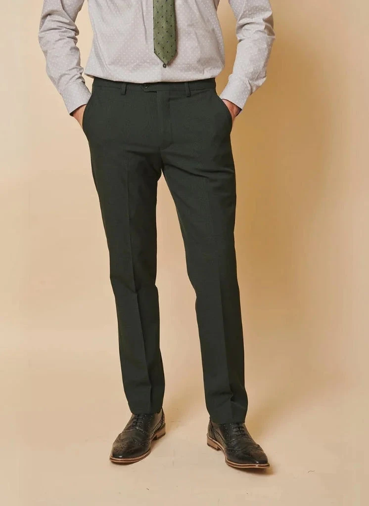 Marc Darcy - Hose Karomuster Bromley Olivgrün 1 Marc Darcy - Hose Karomuster Bromley Olivgrün