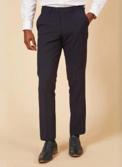 Marc Darcy - Hose Karomuster Dunkelblau Bromley Navy