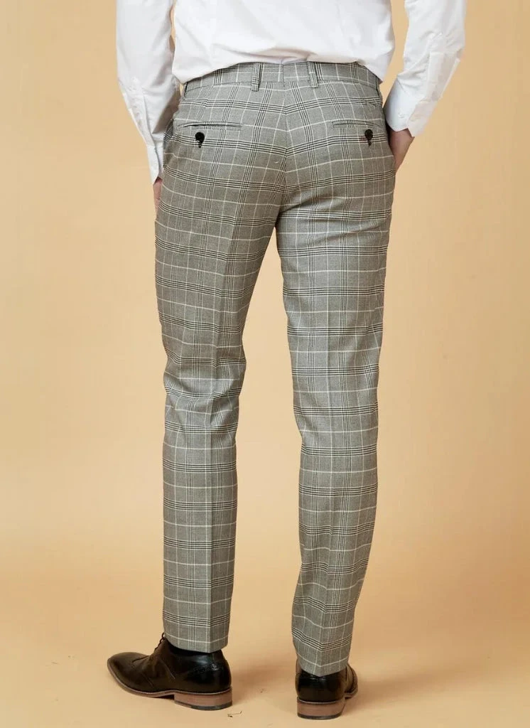 Marc Darcy - Hose Karomuster Ross Grau 2 Marc Darcy - Hose Karomuster Ross Grau – Bild 2