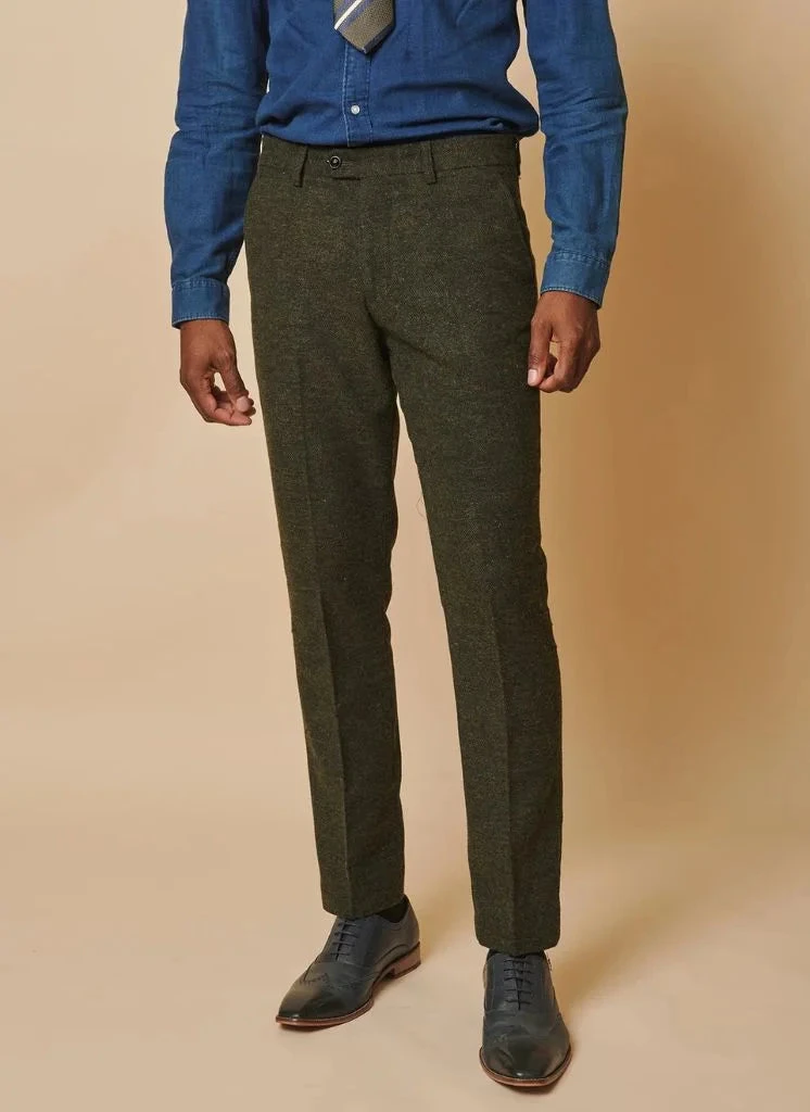 Marc Darcy - Hose Marlow Olive Tweed 1 Marc Darcy - Hose Marlow Olive Tweed