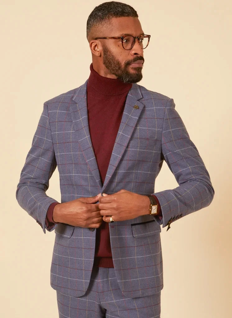 Marc Darcy - Sakko Abbott Blue Tweed Check 1 Marc Darcy - Sakko Abbott Blue Tweed Check