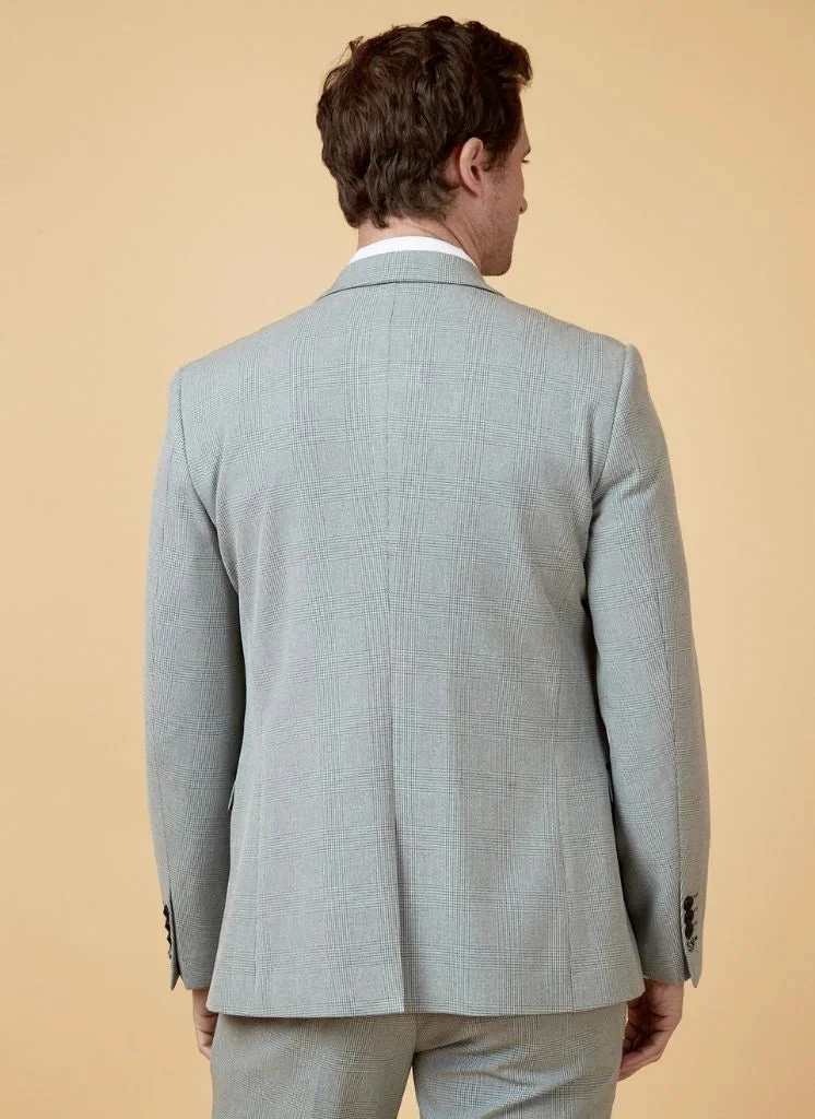 Marc Darcy - Sakko Bromley Silber Kariert 2 Marc Darcy - Sakko Bromley Silber Kariert – Bild 2