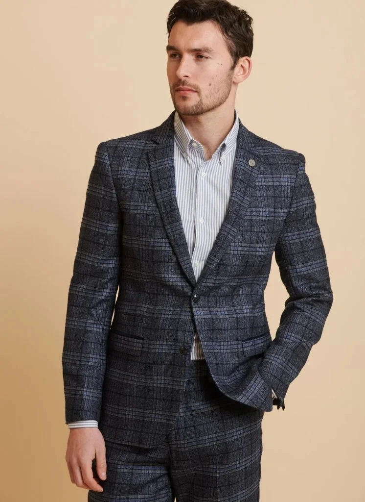 Marc Darcy - Sakko Check Andy Blue 2 Marc Darcy - Sakko Check Andy Blue – Bild 2