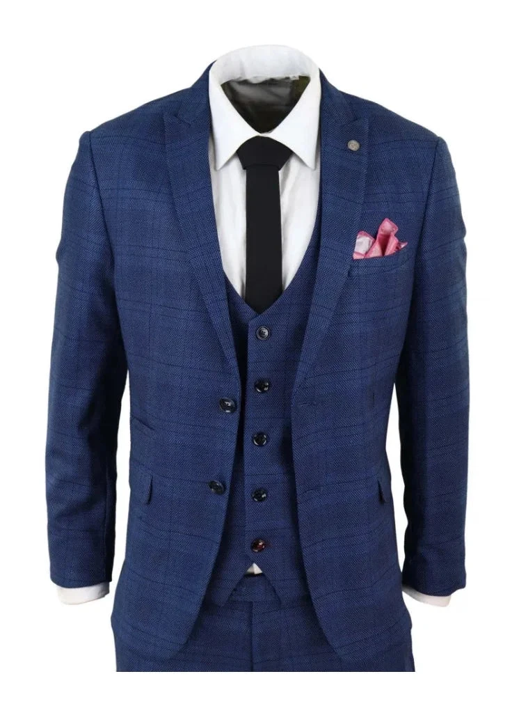 Marc Darcy - Sakko Check Jerry Blau 2 Marc Darcy - Sakko Check Jerry Blau – Bild 2