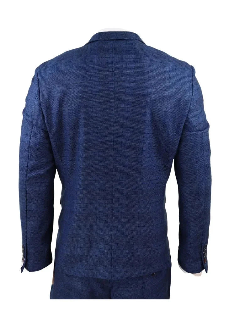 Marc Darcy - Sakko Check Jerry Blau 3 Marc Darcy - Sakko Check Jerry Blau – Bild 3