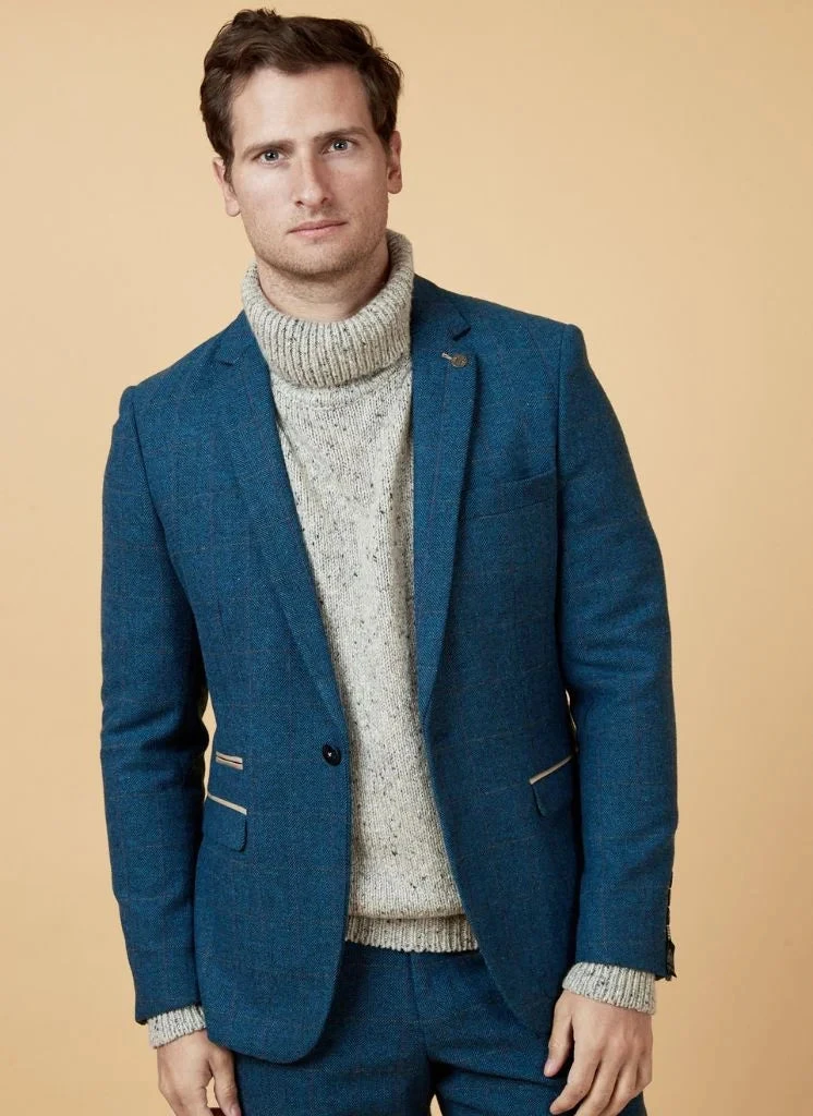 Marc Darcy - Sakko Dion Blue Tweed 1 Marc Darcy - Sakko Dion Blue Tweed