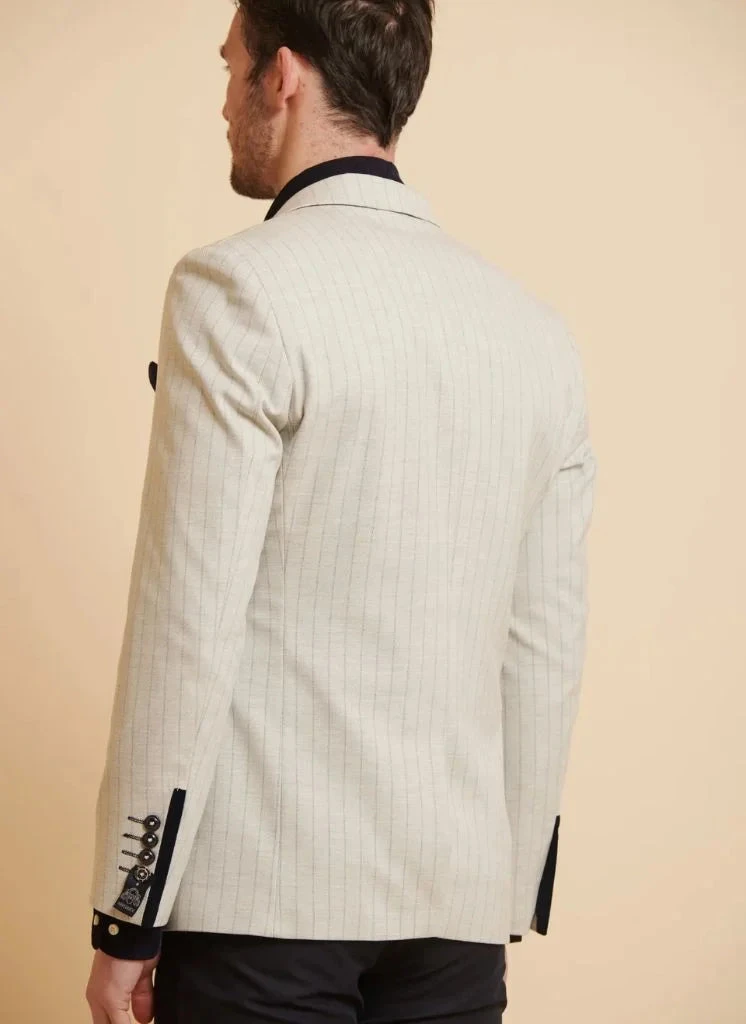 Marc Darcy - Sakko Grant Stone Pinstripe Double Breasted 2 Marc Darcy - Sakko Grant Stone Pinstripe Double Breasted – Bild 2