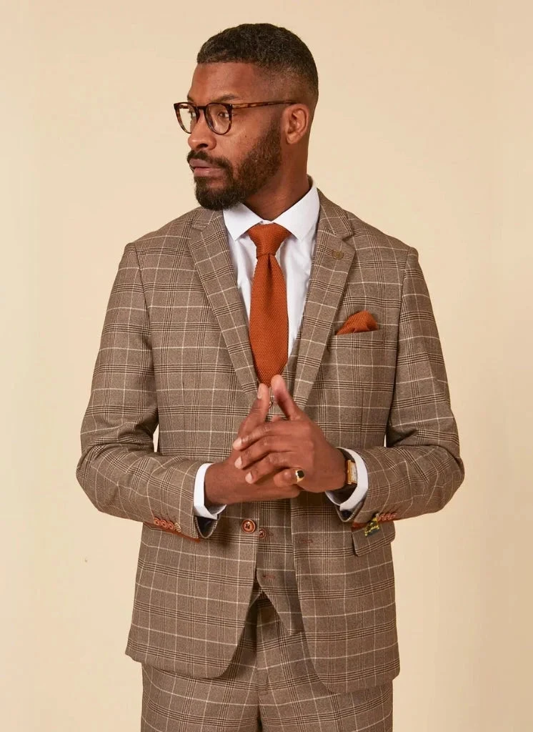 Marc Darcy - Sakko Karomuster Beige Ray Tan 1 Marc Darcy - Sakko Karomuster Beige Ray Tan