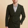Marc Darcy - Sakko Karomuster Bromley Olivgrün Double Breasted
