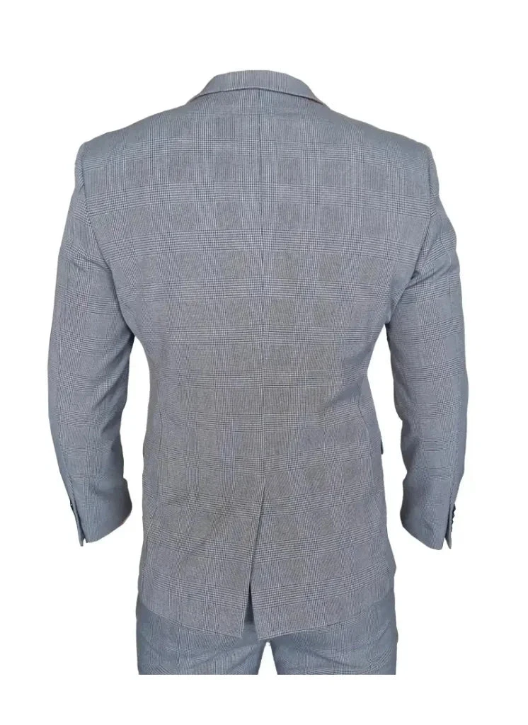 Marc Darcy - Sakko Karomuster Hellblau Bromley Himmel 3 Marc Darcy - Sakko Karomuster Hellblau Bromley Himmel – Bild 3