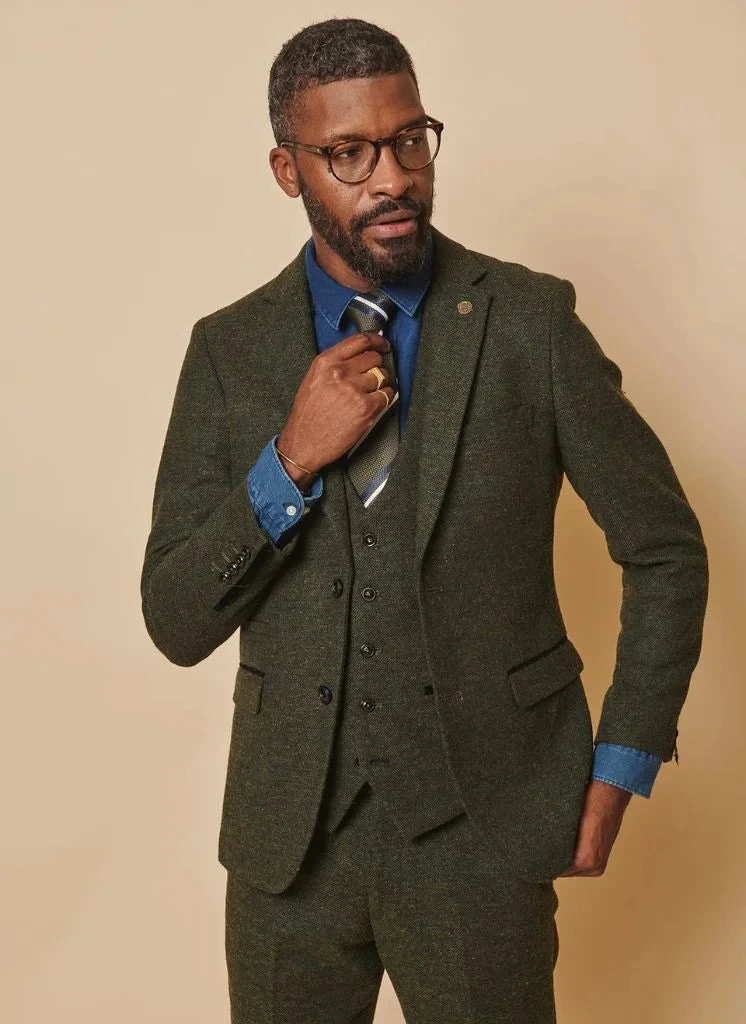 Marc Darcy - Sakko Marlow Olive Tweed 1 Marc Darcy - Sakko Marlow Olive Tweed
