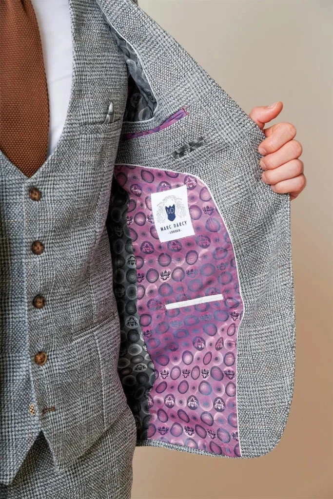 Marc Darcy – Sakko Tweed Kris Silver Grey 4 Marc Darcy – Sakko Tweed Kris Silver Grey – Bild 4