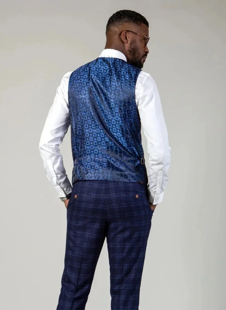 Marc Darcy - Weste Blau Chigwell Tweed 3 Marc Darcy - Weste Blau Chigwell Tweed – Bild 3