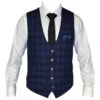 Marc Darcy - Weste Blau Chigwell Tweed
