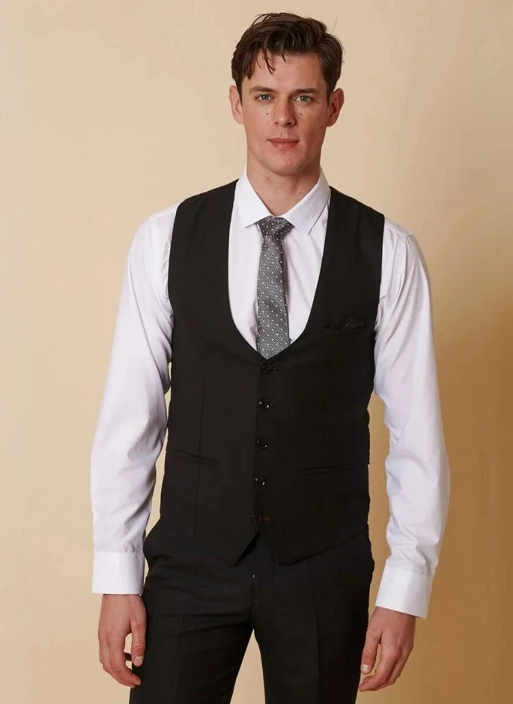 Marc Darcy - Weste Danny Black 1 Marc Darcy - Weste Danny Black