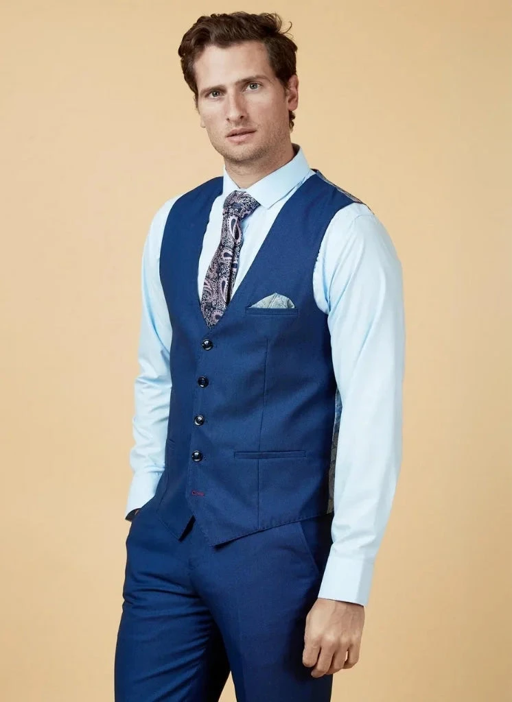 Marc Darcy - Weste Danny Royal Blue 1 Marc Darcy - Weste Danny Royal Blue