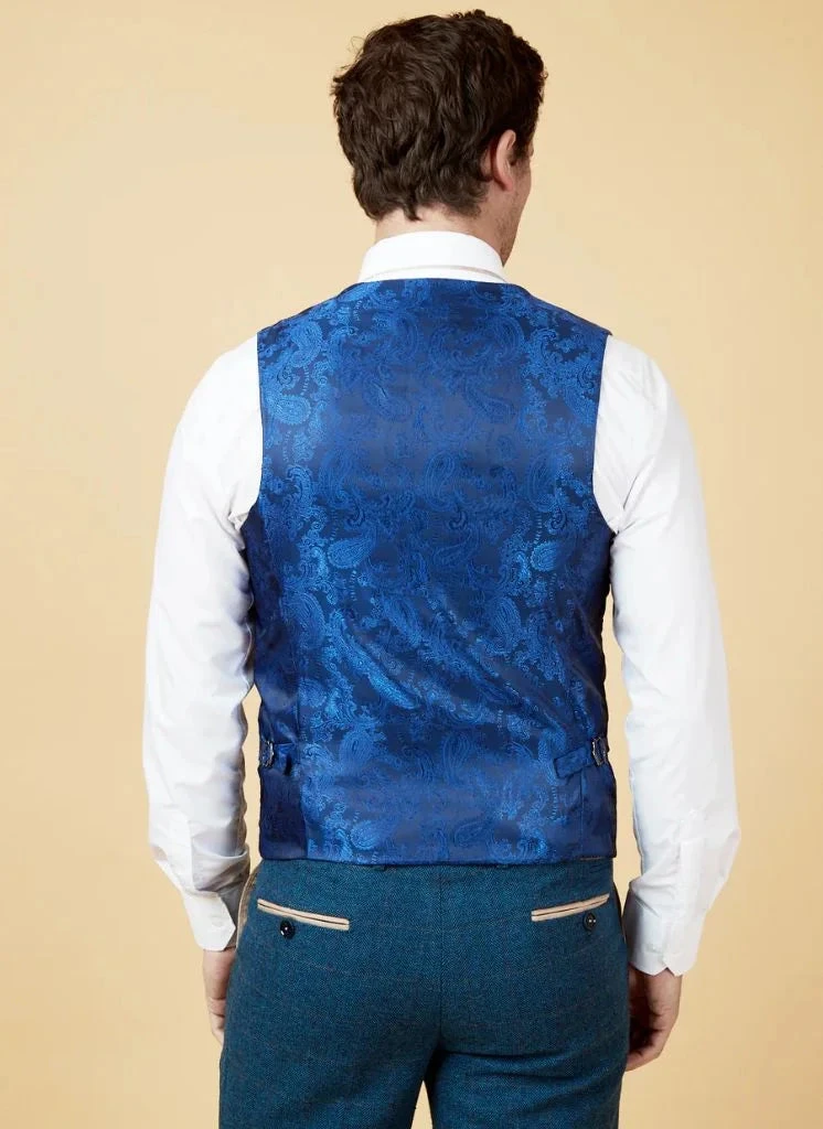 Marc Darcy - Weste Dion Blue Tweed 2 Marc Darcy - Weste Dion Blue Tweed – Bild 2