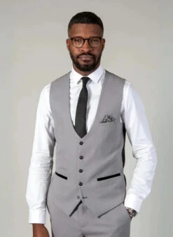 Marc Darcy - Weste Grau Edwin Silver