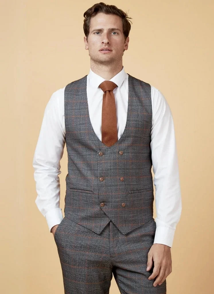 Marc Darcy - Weste Jenson Grau 1 Marc Darcy - Weste Jenson Grau