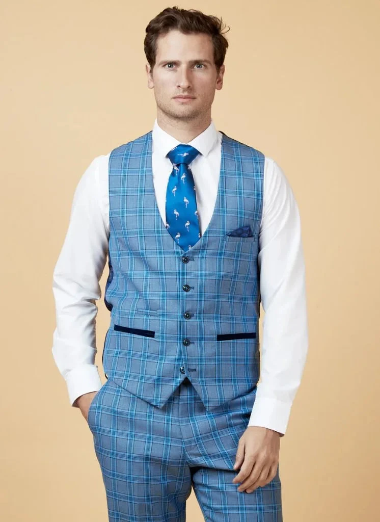 Marc Darcy - Weste Jose Sky Blue 1 Marc Darcy - Weste Jose Sky Blue