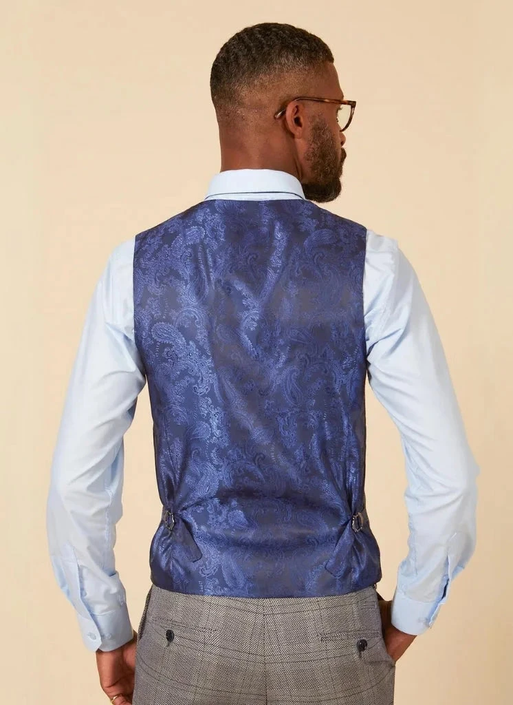 Marc Darcy - Weste Kariert Jerry Grau 2 Marc Darcy - Weste Kariert Jerry Grau – Bild 2