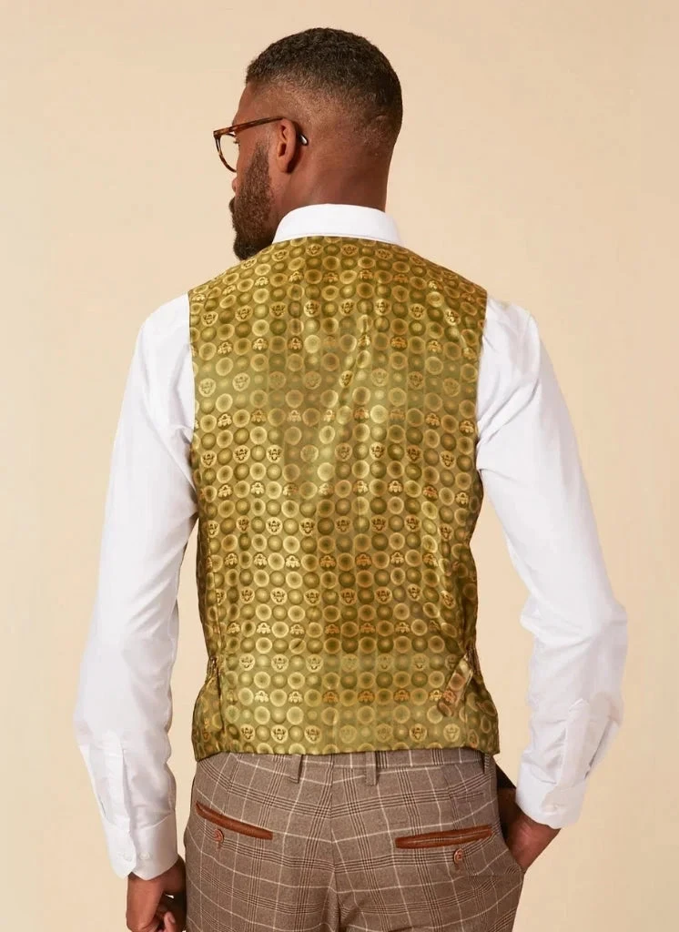 Marc Darcy - Weste Karomuster Beige Ray Tan 2 Marc Darcy - Weste Karomuster Beige Ray Tan – Bild 2