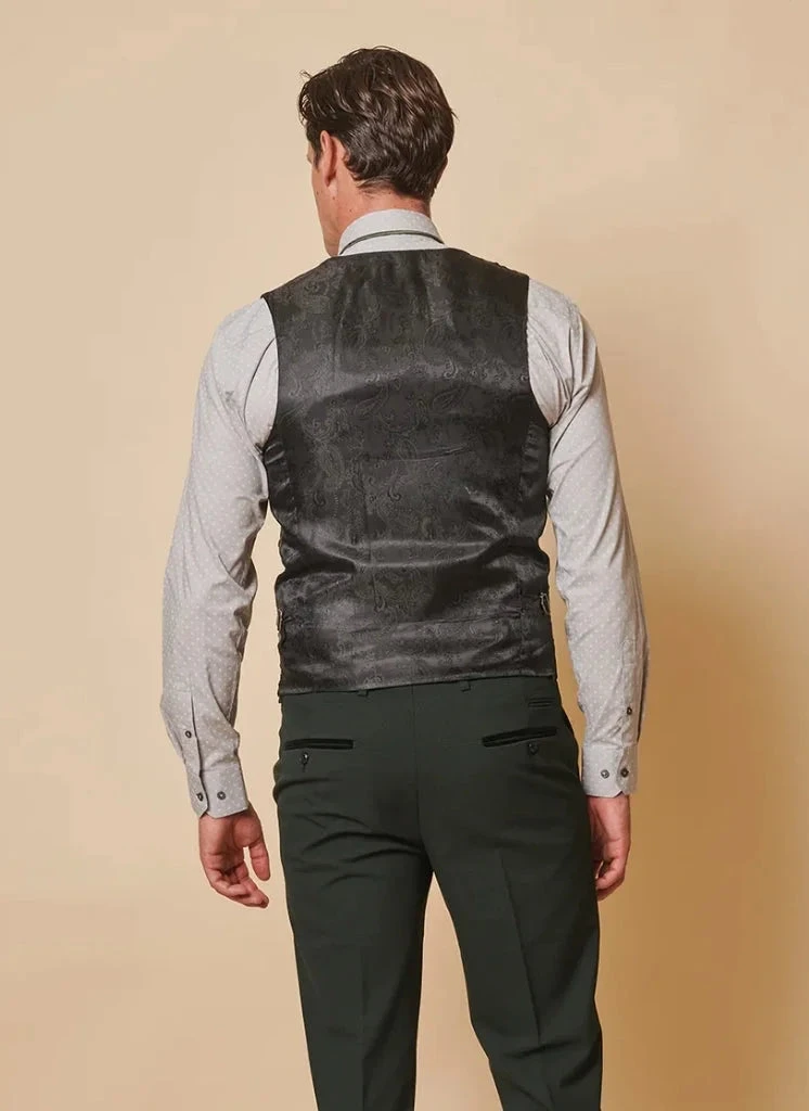 Marc Darcy - Weste Karomuster Bromley Olivgrün 2 Marc Darcy - Weste Karomuster Bromley Olivgrün – Bild 2