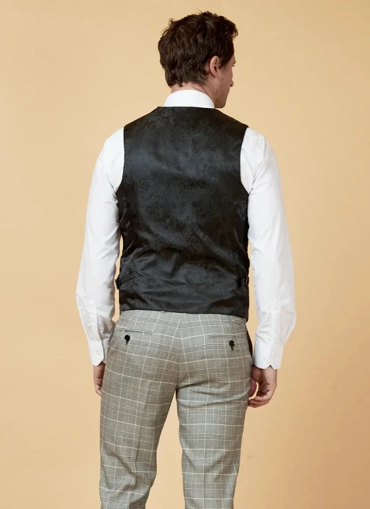 Marc Darcy - Weste Karomuster Ross Grey Check 2 Marc Darcy - Weste Karomuster Ross Grey Check – Bild 2