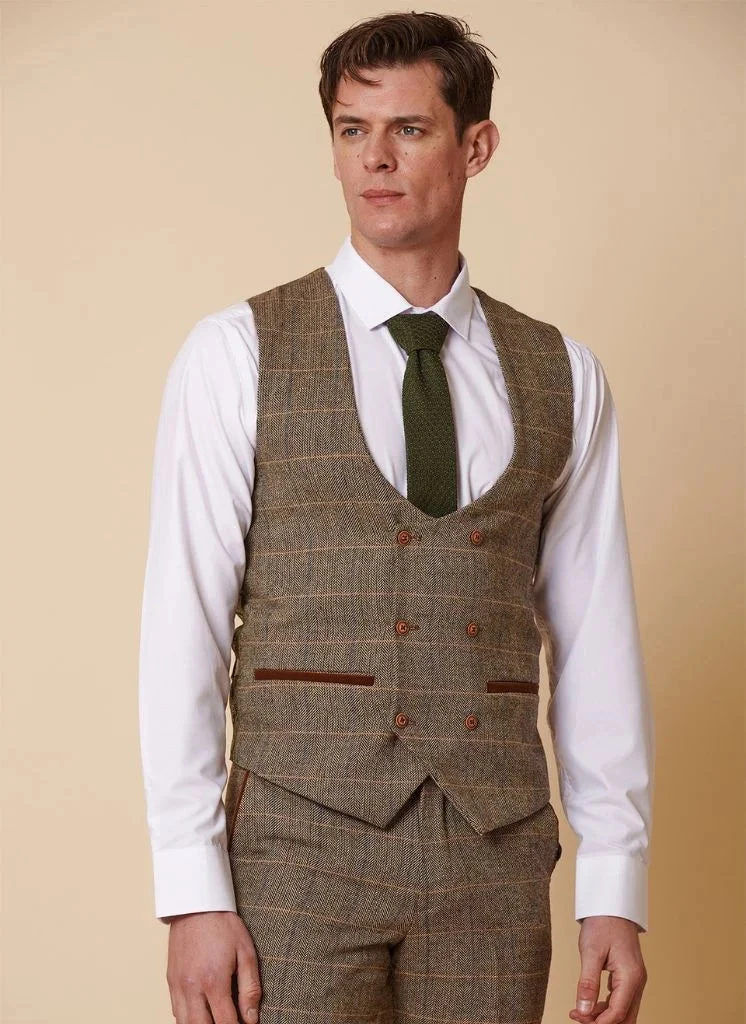 Marc Darcy - Weste Ted Tan Doppelreiher 1 Marc Darcy - Weste Ted Tan Doppelreiher