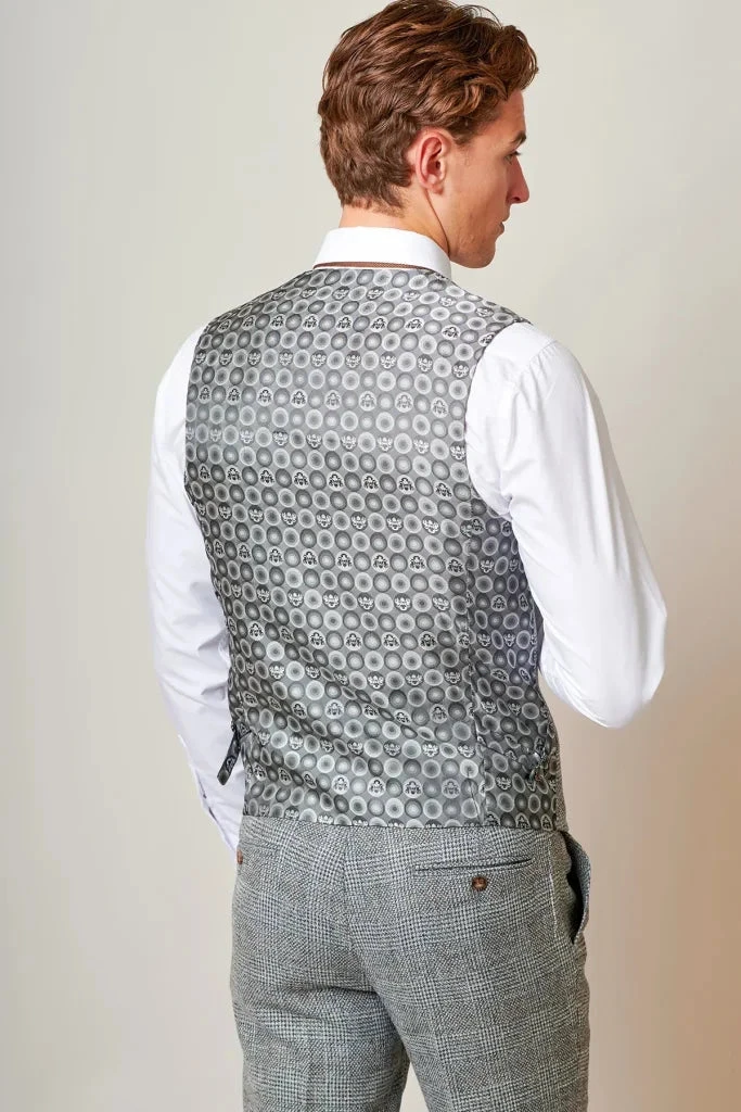 Marc Darcy – Weste Tweed Kris Silver Grey 6 Marc Darcy – Weste Tweed Kris Silver Grey – Bild 6