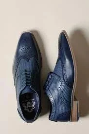 Navy Lederschuhe, Marc Darcy Brandon - Wingtip Brogue 4 Navy Lederschuhe, Marc Darcy Brandon - Wingtip Brogue – Bild 4