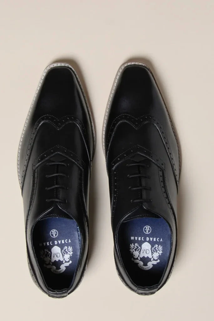 Schwarze Lederschuhe, Marc Darcy Dawson - Wingtip Brogue 5 Schwarze Lederschuhe, Marc Darcy Dawson - Wingtip Brogue – Bild 5